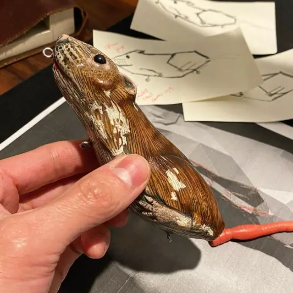 Rat wake bait profile used as inspiration for custom bass lure design